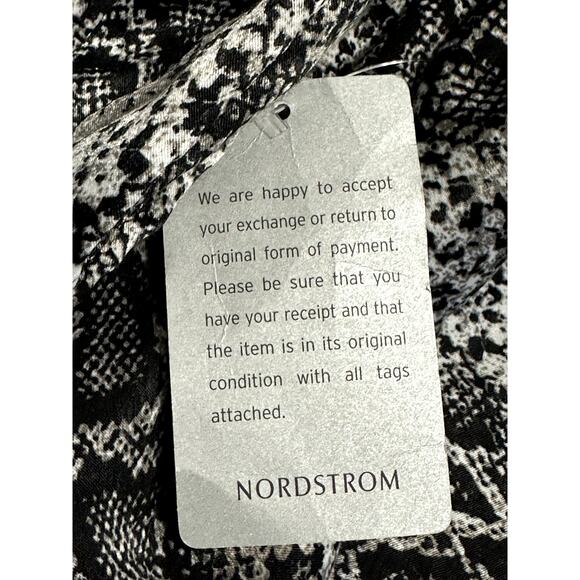 Forgotten Grace Black/White Snake Print Faux Wrap Skirt Pull On S NWT - Picture 7 of 9